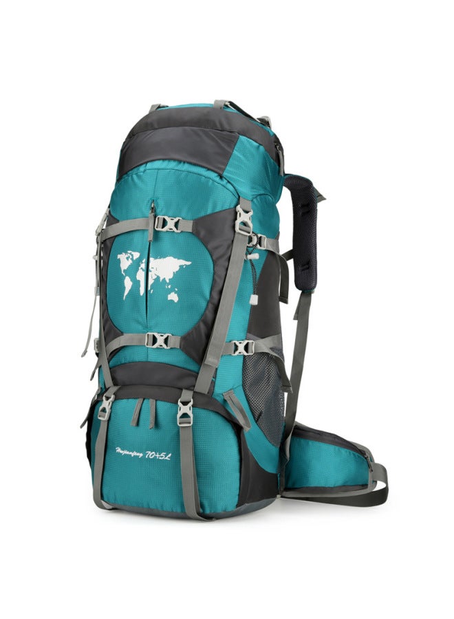 Multi-functional Hiking Camping Sports Mountaineering Bag Large Capacity Travel Picnic Storage Backpack-Color:Dark Green-Capacity:56-75L - Image 2